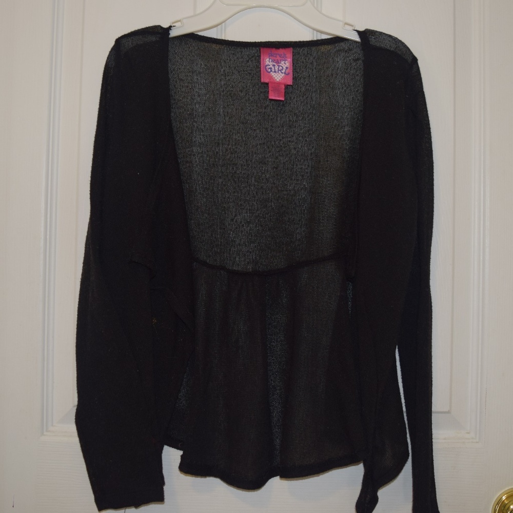 Black Sheer Dress Cover Up Cardigan